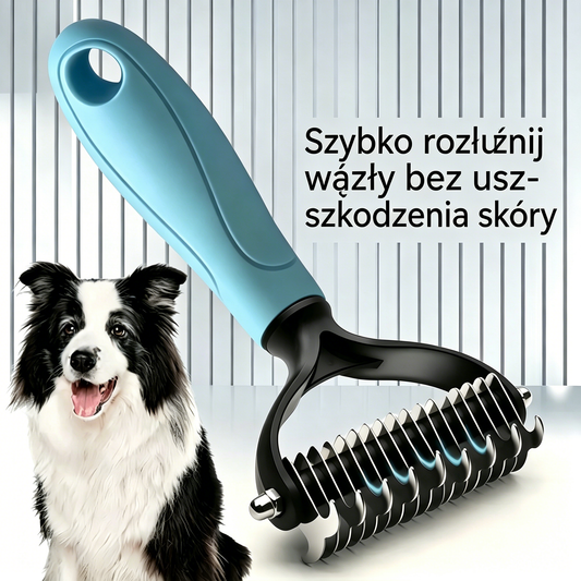 🐾🐱【Kup 1, a 1 dostaniesz gratis!-44.5 zł / sztuka】 Szczotka do usuwania sierści zwierząt domowych: ✨dwustronna, zaokrąglona główka szczotki szybko rozczesuje i usuwa luźną sierść, nie uszkadzając przy tym skóry Twojego pupila💖