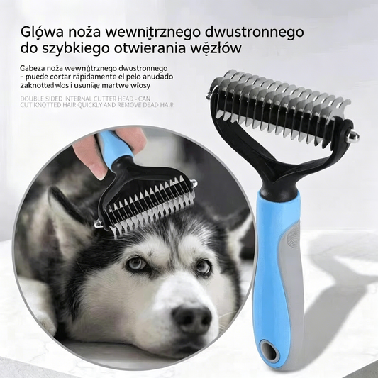 🐶✨ PROMOCJA 1+1 GRATIS! 🐾 Dwustronna szczotka dla zwierząt – usuwa sierść i dba o futro