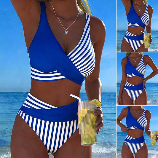 🏖️👙【40-100kg】🤩 Nowy zestaw kostiumów kąpielowych z nadrukiem, szybkoschnący i oddychający materiał, dopasowany i stylowy