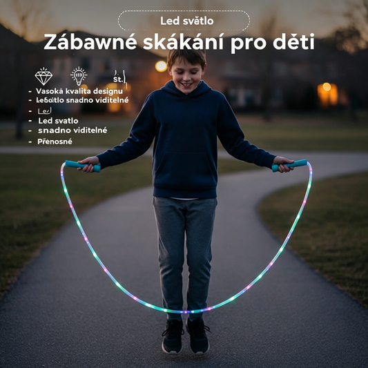 🏃【Kupte jeden, druhý dostanete zdarma】🌈LED svítící švihadlo, nárazuvzdorné provedení, dlouhá doba hraní! 💡🏃♀️
