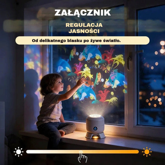 💖🌙 Tylko dziś -50%! ✨ Dynamiczna obrotowa lampa LED z projekcją 🌌☁️ Stwórz magiczną atmosferę w domu 🔥