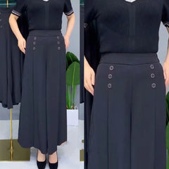 【45% OFF】💖 Fusta drapată de damă la modă, cu picioare largi și talie înaltă【M-5XL】