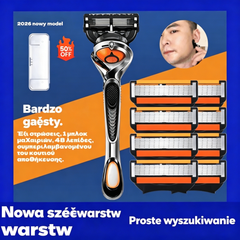 🪒【2 stojak + 24 ostrze ✨】Zestaw wkładów do maszynki do golenia dla mężczyzn-Z pudełkiem do przechowywania