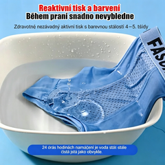 ⏰【6 kusů】Nový styl, pohodlné a prodyšné, síťované, ledové hedvábné boxerky velké velikosti