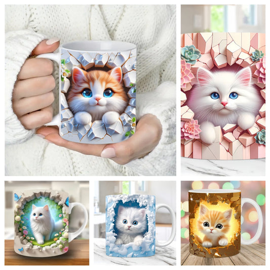 🐱☕ Kubek z kotem – idealny prezent dla miłośników kotów🎁