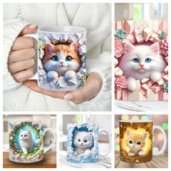 🐱☕ Kubek z kotem – idealny prezent dla miłośników kotów🎁