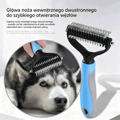 🐶✨  PROMOCJA 1+1 GRATIS! 🐾 Dwustronna szczotka dla zwierząt – usuwa sierść i dba o futro