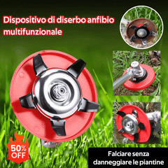 【2 Lame + Copertura】Dispositivo per diserbo anfibio multifunzionale