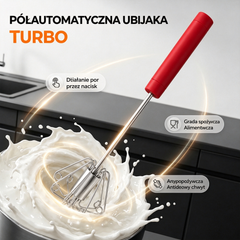 🥚💪 -50% 💥 Półautomatyczna ręczna ubijaczka jajek – naciśnij i kręć, bez prądu! ✨ Szybko ubija jajka i śmietanę 🧁