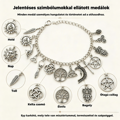Női vintage charmos karkötő misztikus hangulattal – Mennyei, gótikus és bohém ékszerek 🔮✨