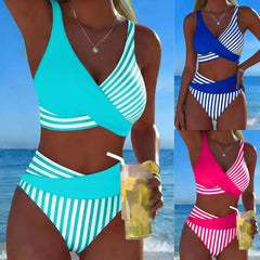 🏖️👙【40-100kg】🤩 Nowy zestaw kostiumów kąpielowych z nadrukiem, szybkoschnący i oddychający materiał, dopasowany i stylowy
