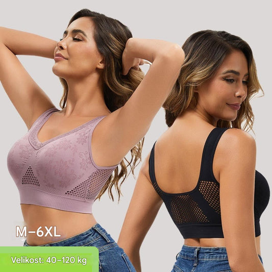 🔥👙【Zestaw 3 sztuk-39.6 zł / sztuka】✨【40-120 kg】 Biustonosz koronkowy bez fiszbin z wysokim wsparciem dla kobiet