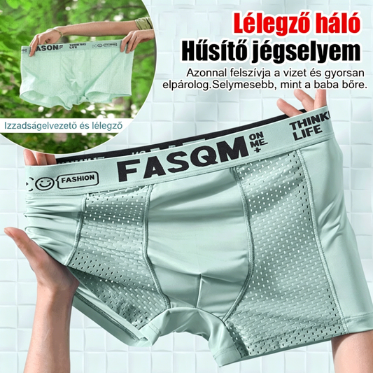 ⏰⏰【6 db】Férfi jégselyem lélegző hálós boxer alsónadrág