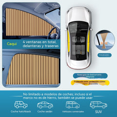 ☀️🚗 Zestaw 4 szt. – przesuwne osłony przeciwsłoneczne do szyb auta | 🛡️ ochrona przed słońcem | ❄️ izolacja termiczna