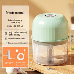 🔥2 sztuki za 119 zł!⏱️🥕 Posiekaj Warzywa w Kilka Sekund – Bezprzewodowy Mini Siekacz!
