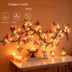 ✨ Flexibilní LED světla ve tvaru popínavé větve s motýly – vytvořte ve svém domově kouzelnou a útulnou atmosféru 🦋💡