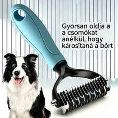 🐾🐱【Vásárolj 1-et, kapsz 2-t ingyen!】 Állatszőr-eltávolító kefe: ✨A kétoldalas, lekerekített kefefej gyorsan kibontja és eltávolítja a kihullott szőrt anélkül, hogy károsítaná kedvenced bőrét💖