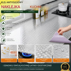 🔥 60cm×5 m Naklejka do kuchni | Pełna ochrona przed tłuszczem i zabrudzeniami 🧽🛡️