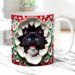 🐱☕ Kubek z kotem – idealny prezent dla miłośników kotów🎁