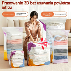 🧳【5 sztuki 119 zł】💨 Duża, kompresyjna torba próżniowa: nie wymaga pompki, jest szczelna i idealnie nadaje się do oszczędzania miejsca w walizkach i w domu ✈️