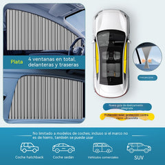 ☀️🚗 Zestaw 4 szt. – przesuwne osłony przeciwsłoneczne do szyb auta | 🛡️ ochrona przed słońcem | ❄️ izolacja termiczna