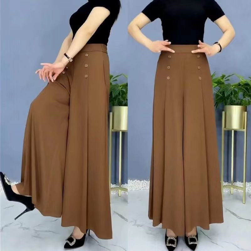 【45% OFF】💖 Fusta drapată de damă la modă, cu picioare largi și talie înaltă【M-5XL】